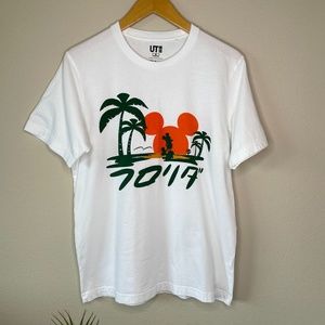 Uniqlo Mickey Mouse Katakana Florida T-shirt Sz M